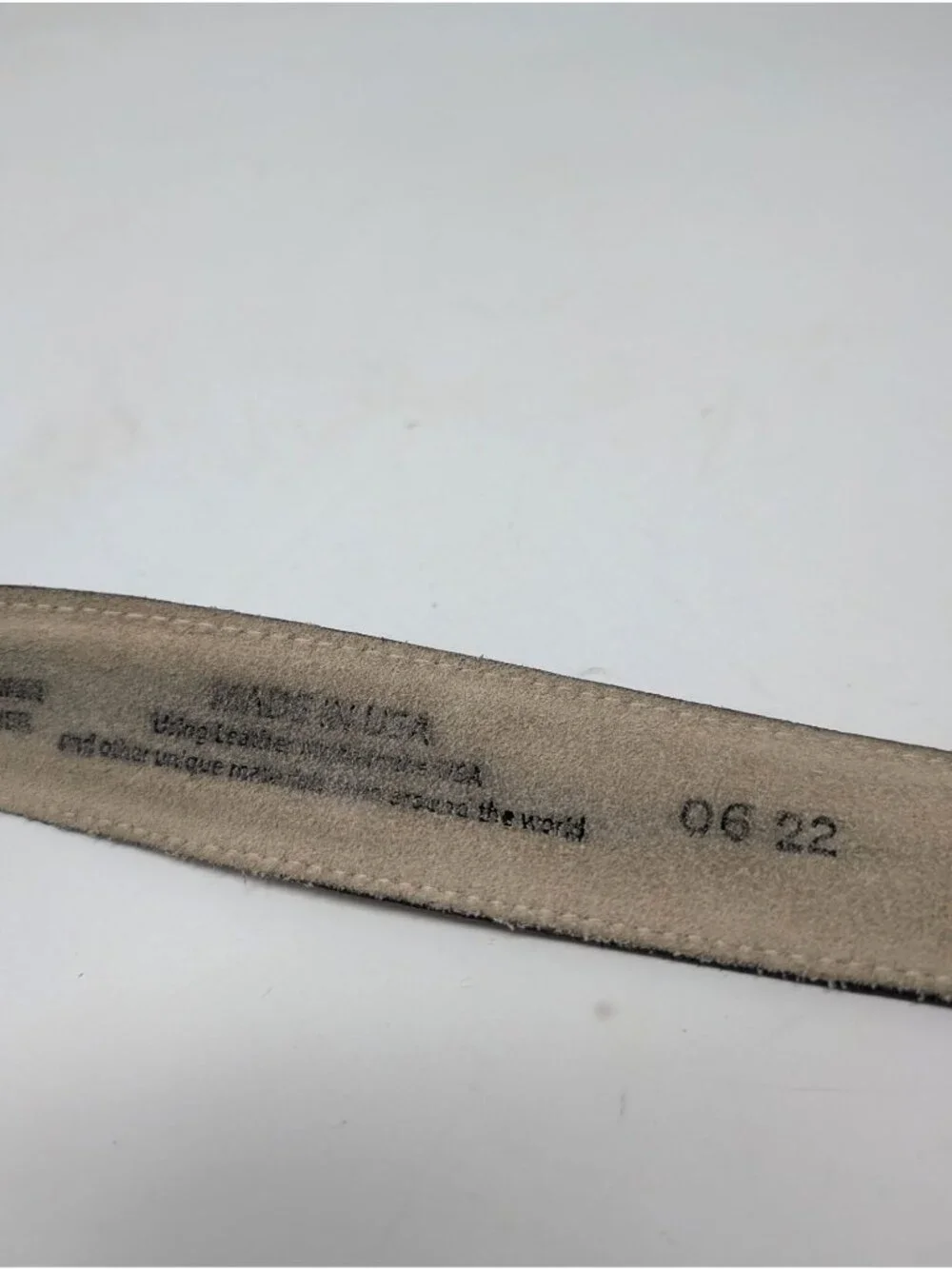 Vintage Justin Brown Leather Belt 52 Western Suede